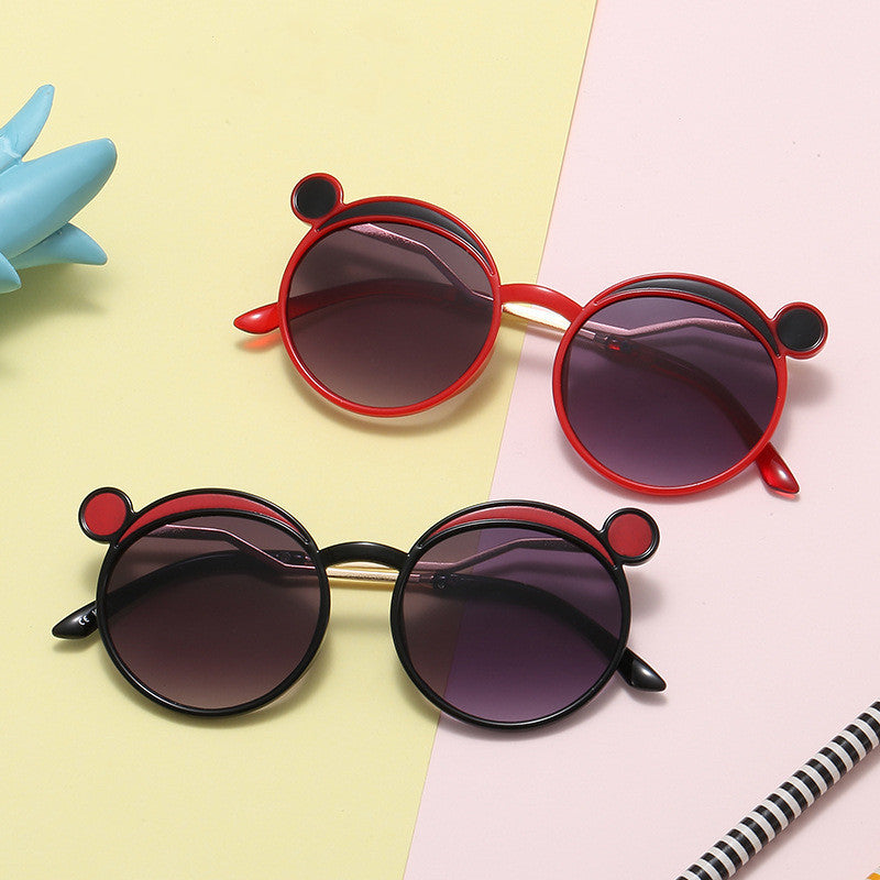 Damen Fashion-Runde Sonnenbrille mit innovativem Rahmen und farbigen Gläsern Brehn