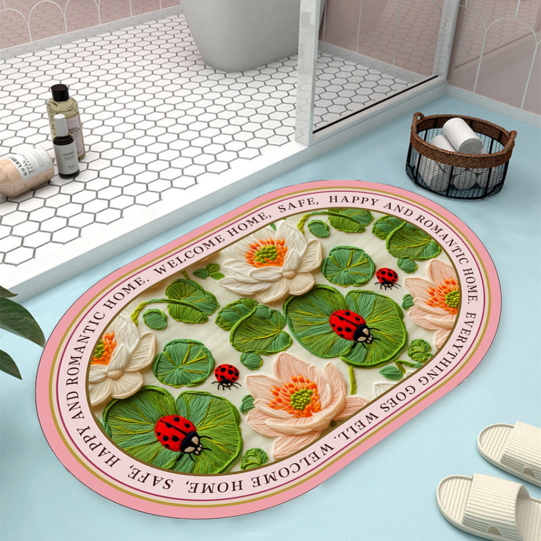 Florales Design Badteppich Brehn