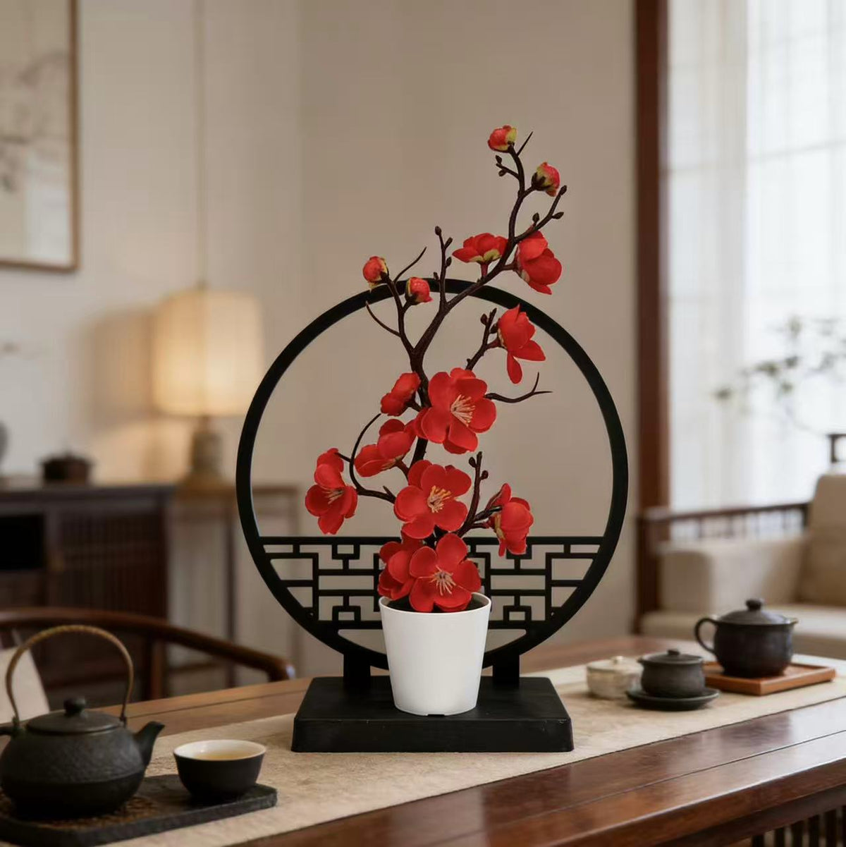 Elegante dekorative Blumentapschule für die Innenraumdekoration