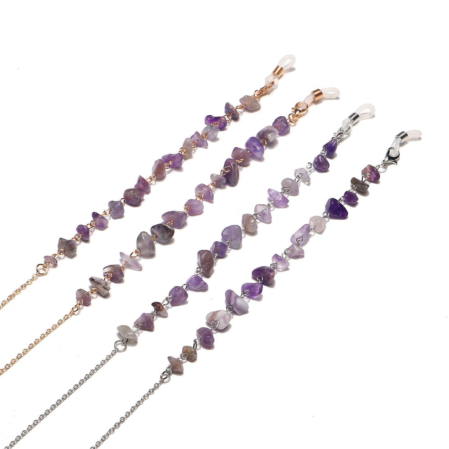 Natürliche Amethyst-Kristall-Brillenketten Brehn