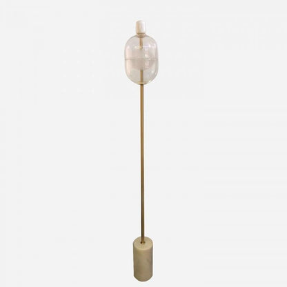 Minimalistische Glas- und Metall-Stehlampe