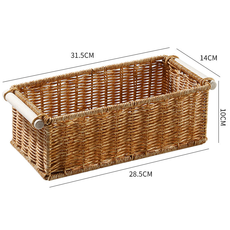Unisex Rechteckiger Korb aus geflochtenem Naturmaterial Brehn