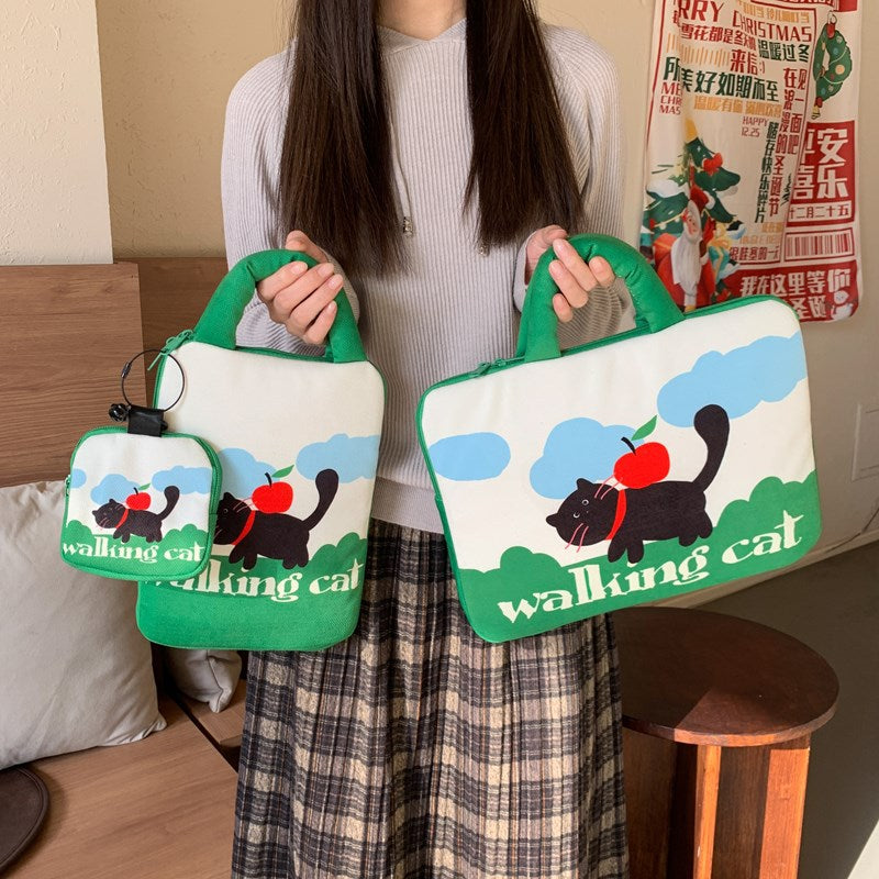 Laptoptasche mit Kreativem Katzenmuster Brehn