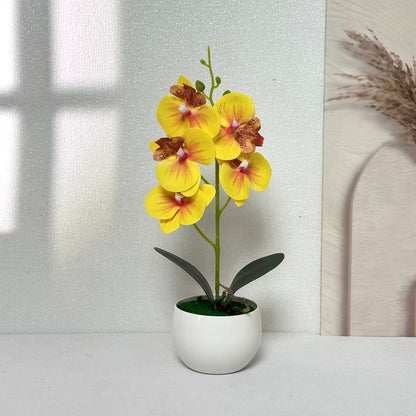 Realistische künstliche Orchideenpflanzenarrangement für die Innendekoration