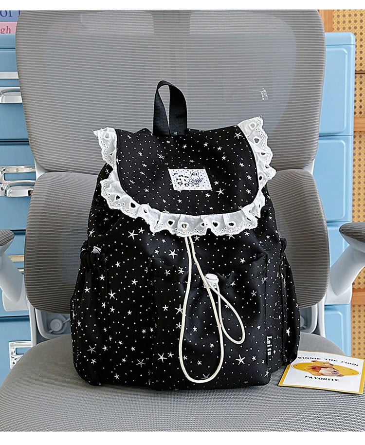 Sternenprint Rüsch-Rucksack Brehn