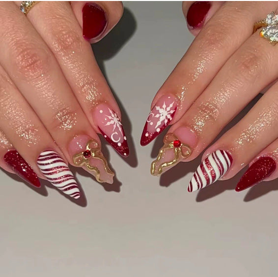 Festliches saisonales Press-On-Nail-Art-Set Brehn 1790636425