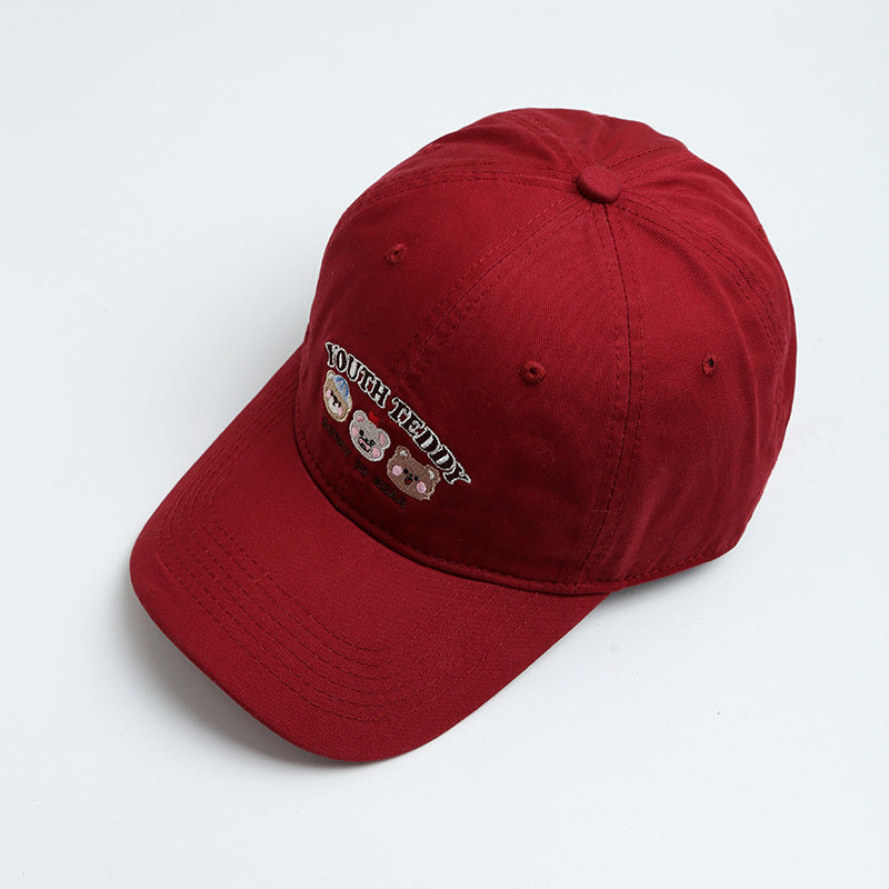 Frauen Spaß bestickte Teddybär Baseballkappe Brehn