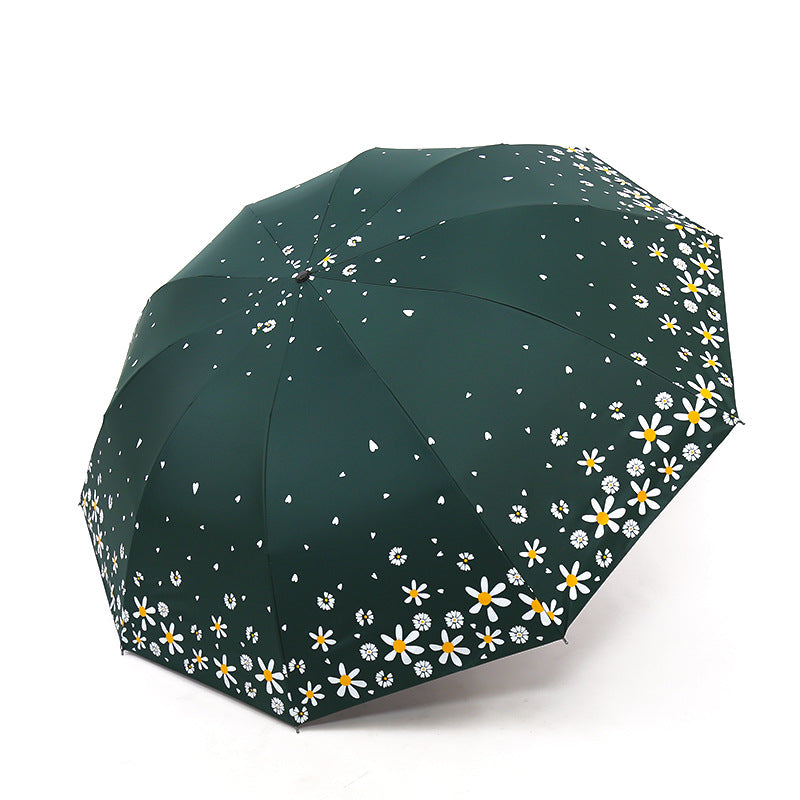 Damen Regenschirm mit floralem Design und verstärktem Rahmen Brehn