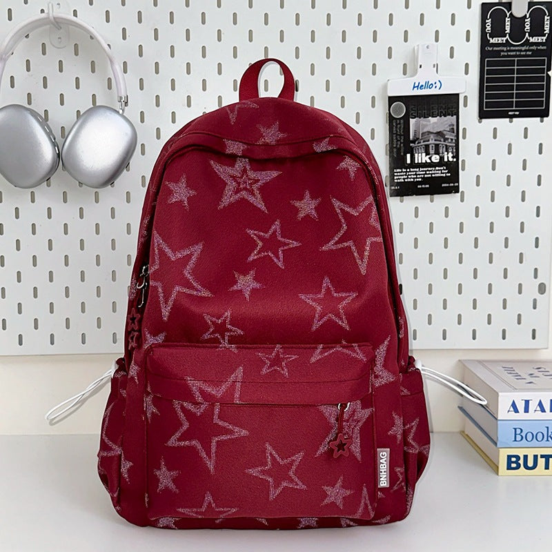 Multifunktionaler Schulrucksack mit Sternmuster