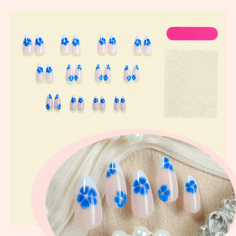 Florales Druck Press-On Nagelset Brehn