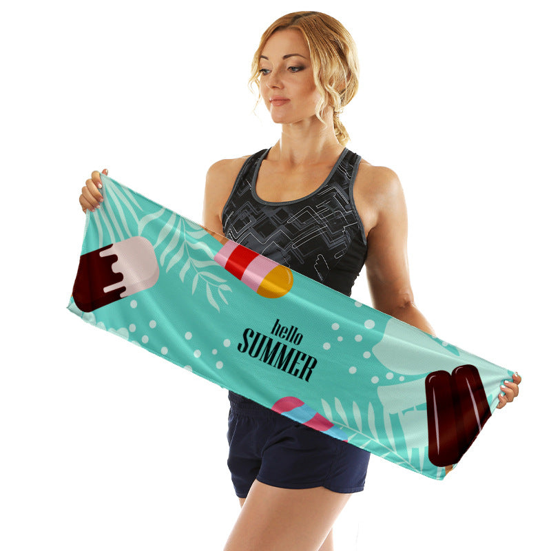 Sportliches Mikrofasertuch mit lebendigem Sommerdesign Brehn