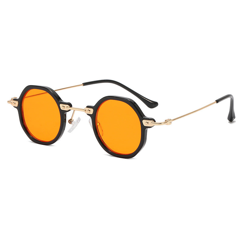 Damen Designer-Sonnenbrille mit hexagonalem Rahmen und luxuriösen Metallakzenten Brehn