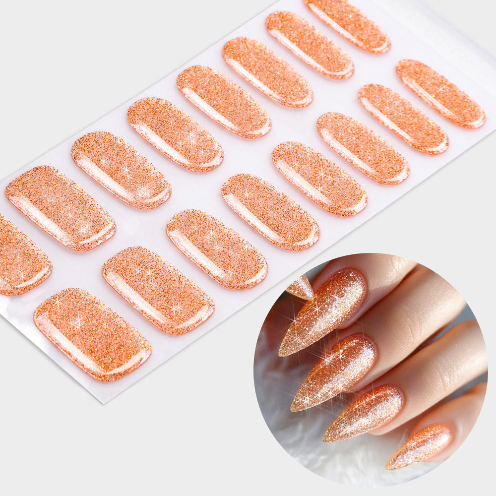 Glitzernde Gel-Nagel-Wraps