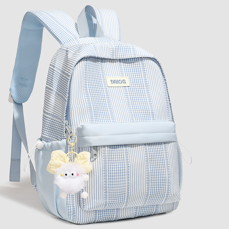 Geometrisch gemusterter Schulrucksack