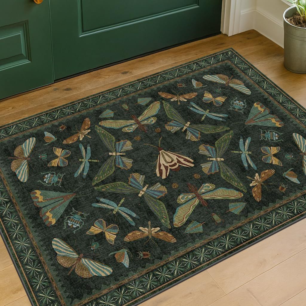 Künstlerisches Schmetterlingsdesign Teppich