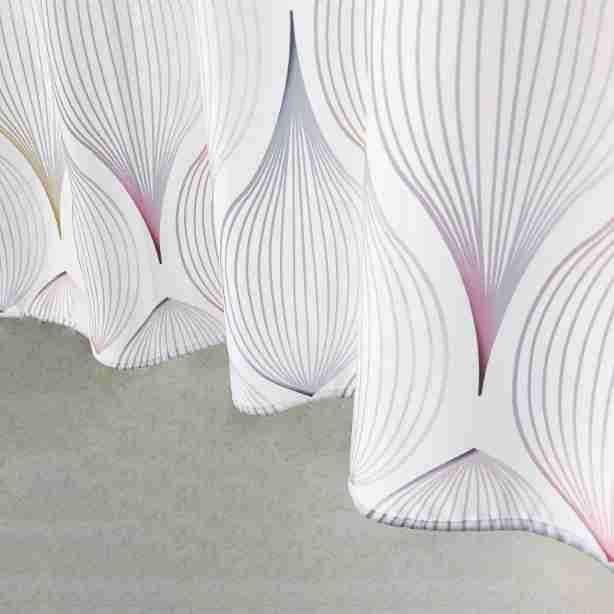 Moderner Blatt Texturierter Duschvorhang Brehn