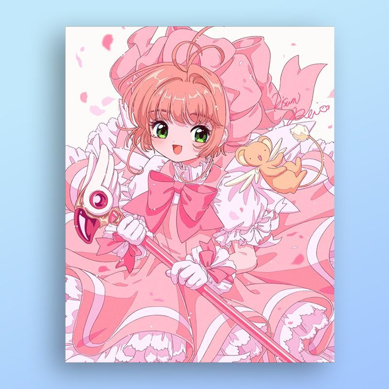 Anime-inspirierte Illustrationskunstdruck Brehn