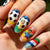 Kunstnägel mit Fußball-Motiv und Glitzerakzenten Brehn