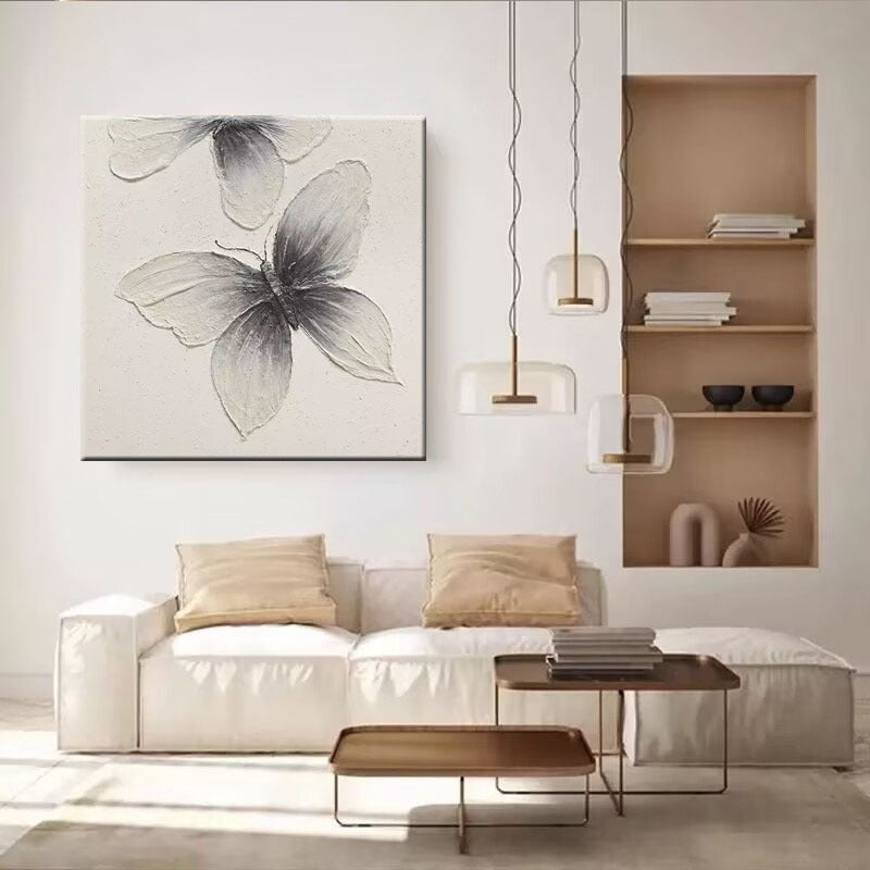 Schmetterlings-inspiriertes strukturiertes Wandkunst