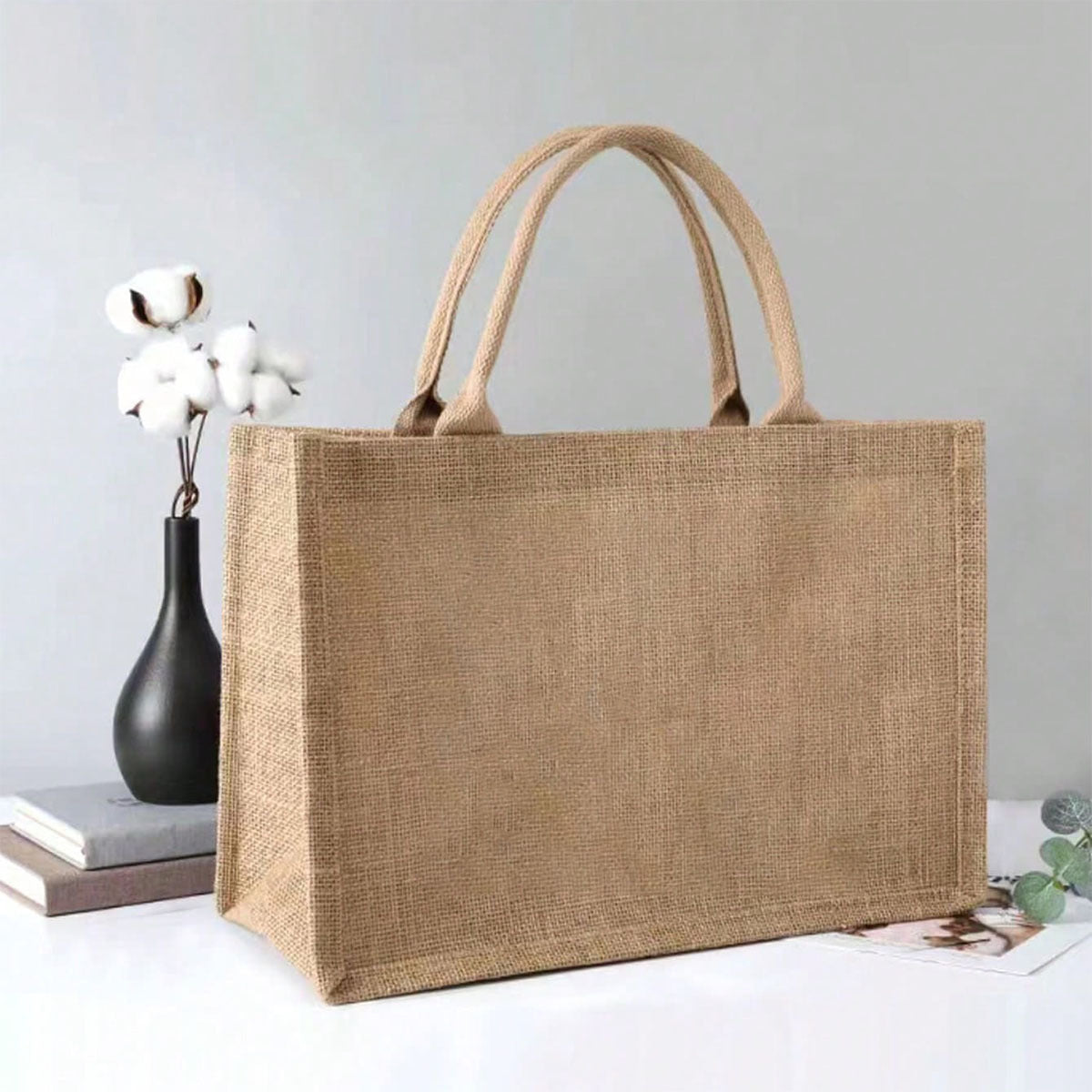 Geräumige Jutetasche mit Verstärkten Griffen Brehn