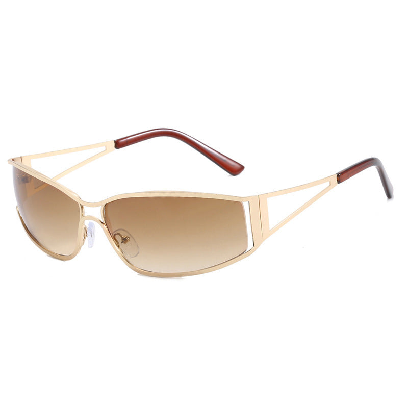 Damen sportliche Sonnenbrille im futuristischen Stil Brehn