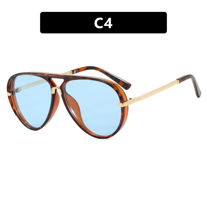 Damen modische Piloten-Sonnenbrille mit eleganten Metallakzenten Brehn