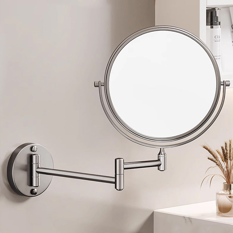 Brehn | Wiederaufladbarer wandmontierter Rasier Spiegel | 360° Drehung. 1X/10X Vergrößerung und verstellbare LED-Beleuchtung zur Nutzung im Badezimmer