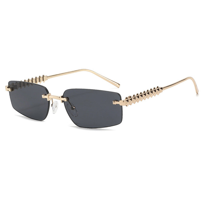 Damen quadratische Sonnenbrille mit filigranem Rahmen und luxuriösen Akzenten Brehn