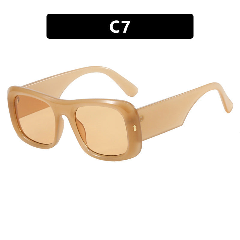 Damen oversized quadratische Sonnenbrille mit breitem Rahmen und polarisierten Gläsern Brehn