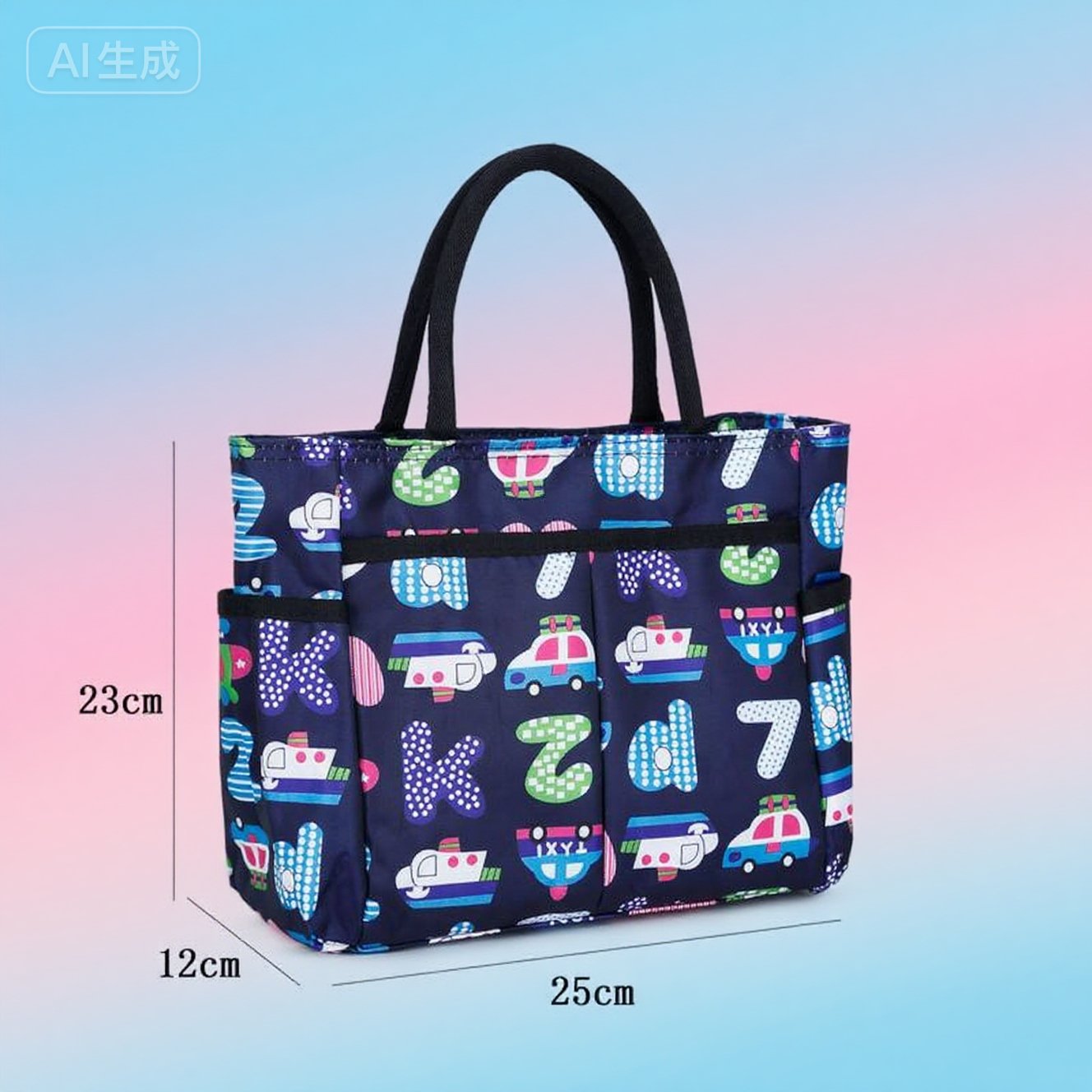 Blumenmuster Mehrfach-Taschen Einkaufsbörse Brehn