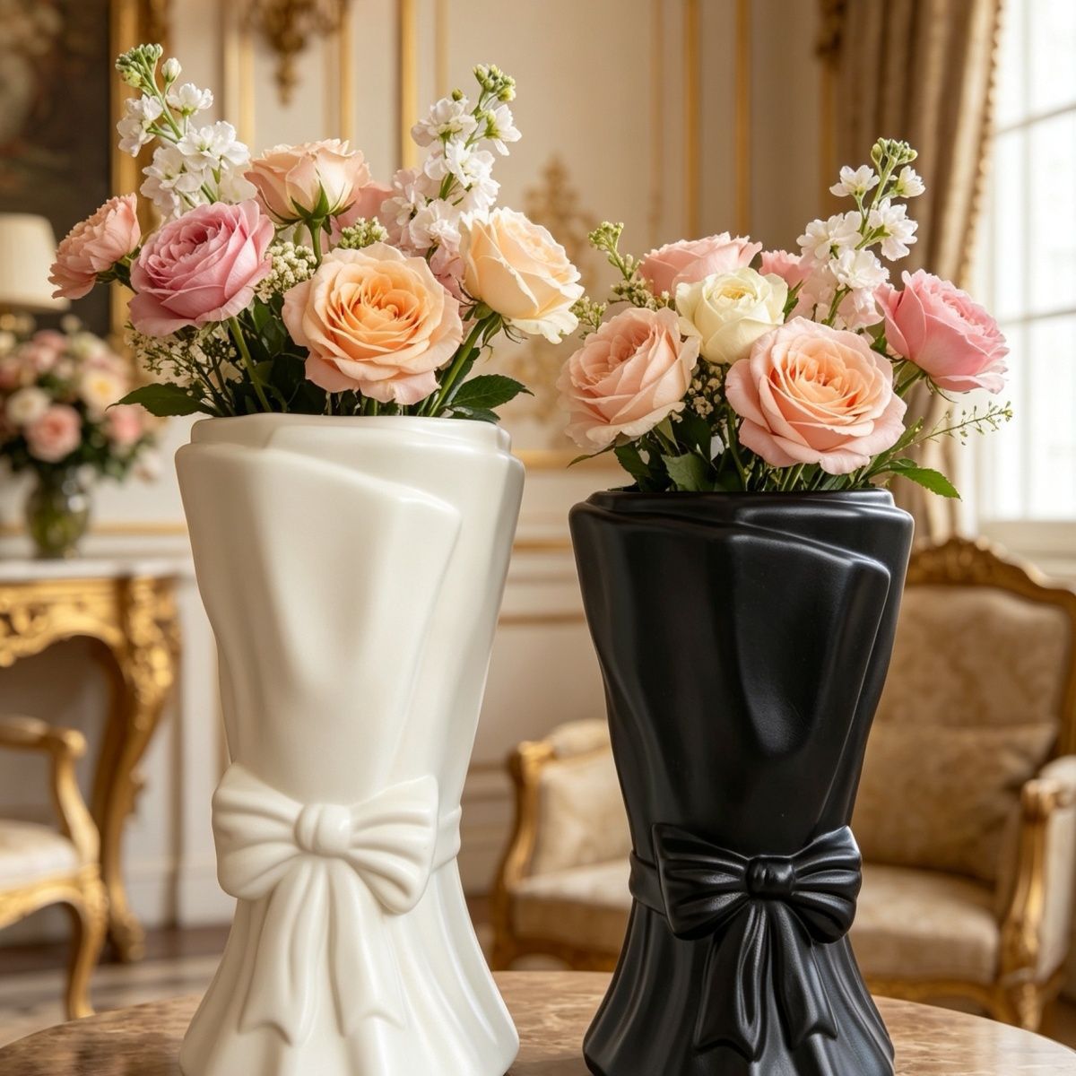 Dekorativer eleganter bow-förmiger Blumenvasen Brehn