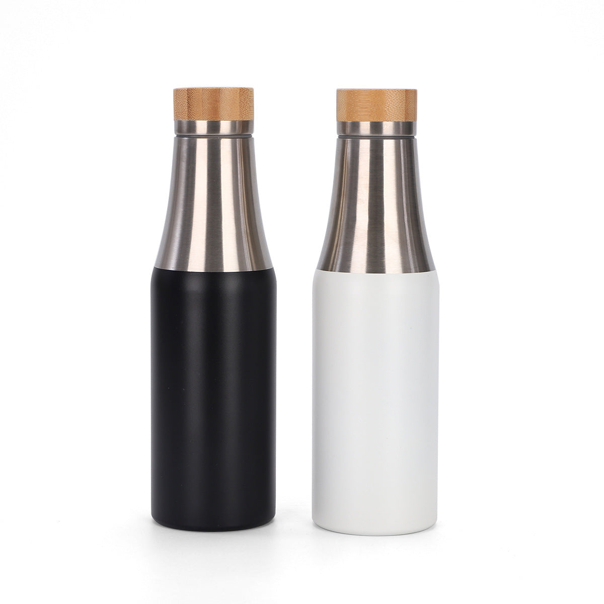 Damen edelstahl isolierte Trinkflasche mit Bambusdeckel Brehn