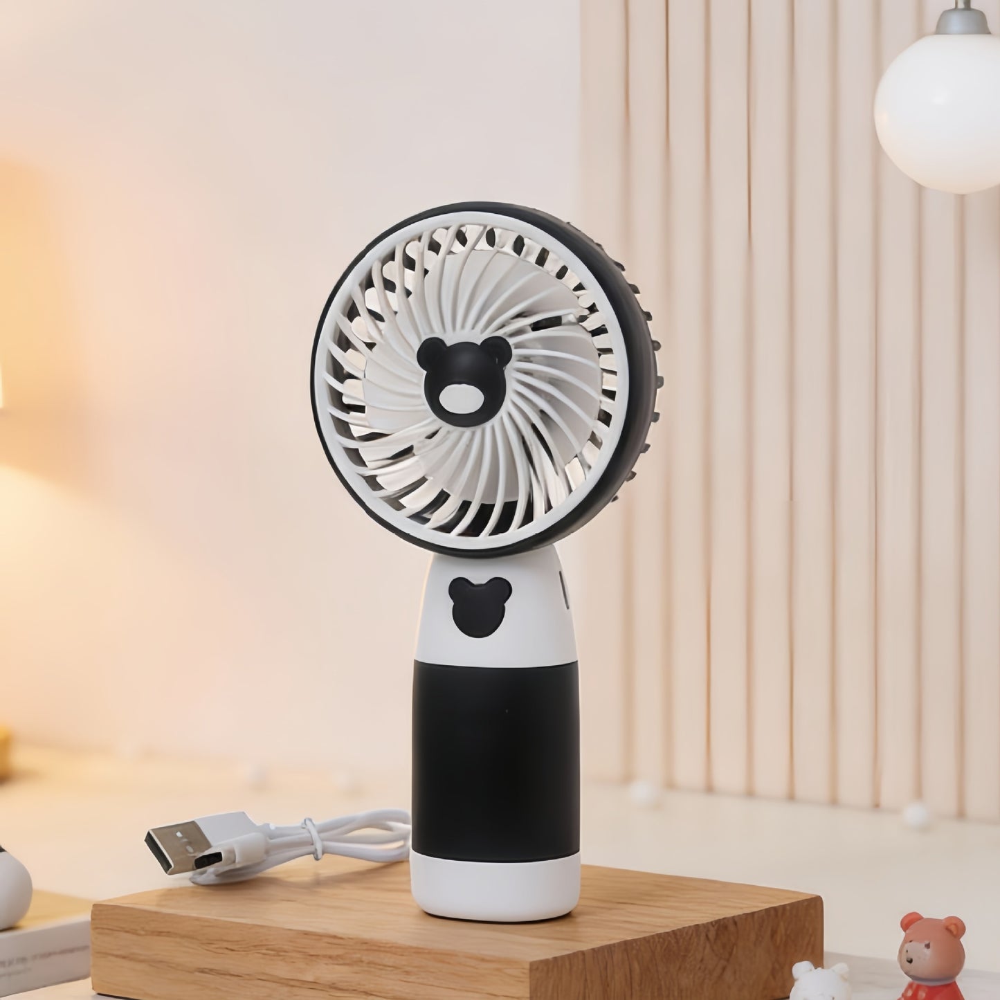 Damen Tragbarer Handventilator mit niedlichem Bärenmotiv Brehn