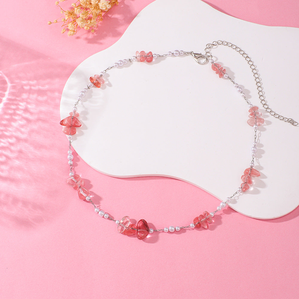 Elegante florale Perlenkette Brehn
