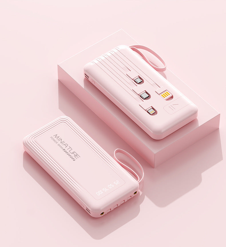 Mini Powerbank mit integriertem Multifunktionsladekabel Brehn