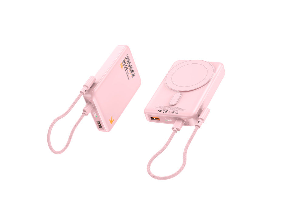 Tragbare Powerbank mit Induktiver Schnellladefunktion und Led-Anzeige Brehn