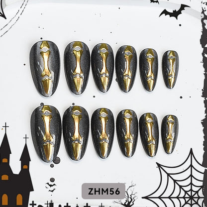 Metallic Dekorative Press-On Nagelspitzen Brehn