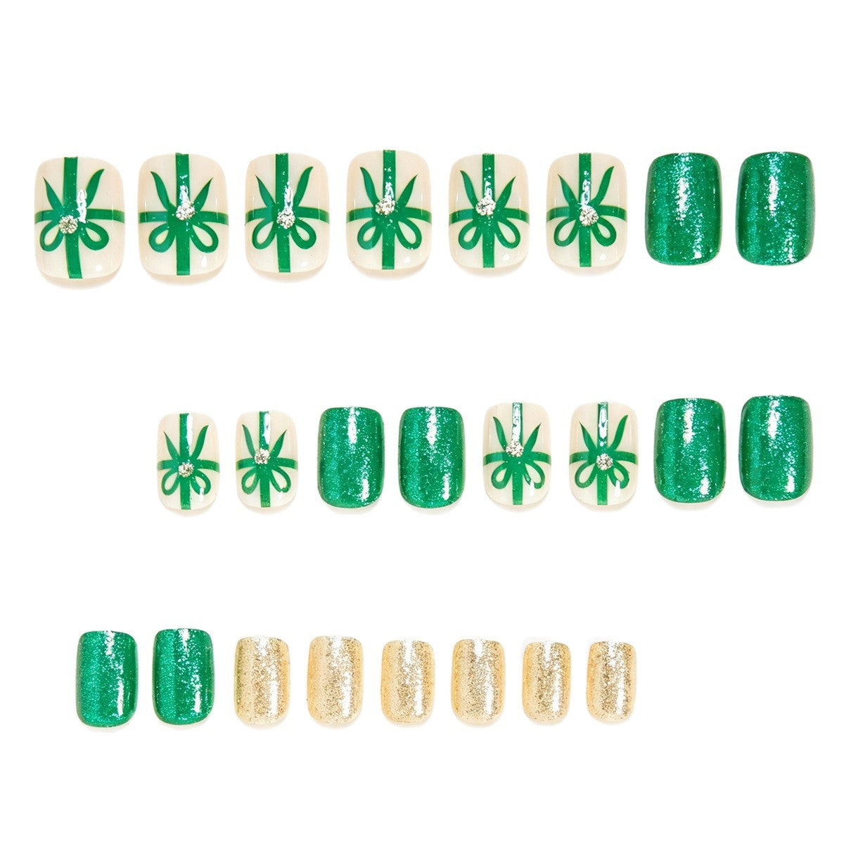 Festliches, urlaubs inspiriertes Press-On Nagelkunst-Set Brehn