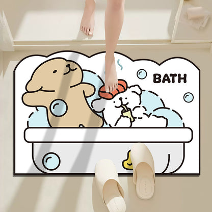 Cartoon Tierdesign Badmatte Brehn