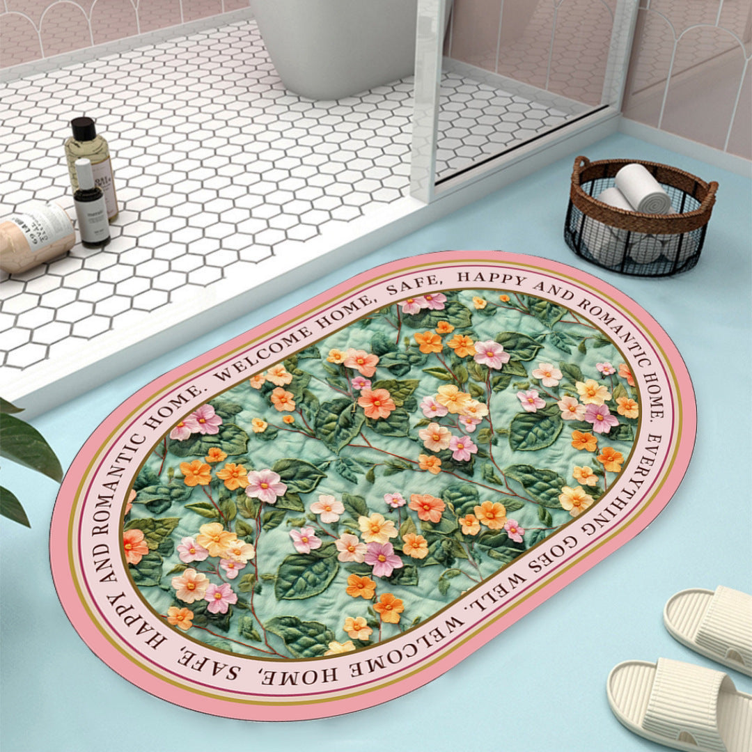 Florales Design Badteppich Brehn