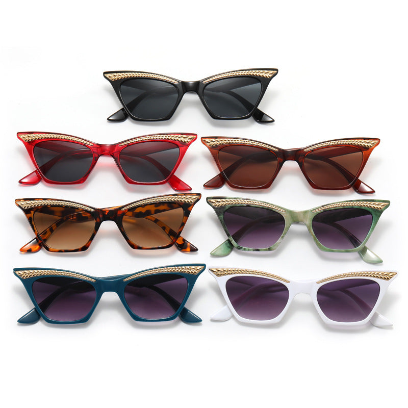 Damen Cat-Eye Sonnenbrille mit luxuriösem Detail Brehn