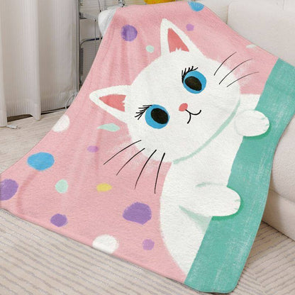 Niedliche Katzen-Themen-Fleece-Decke