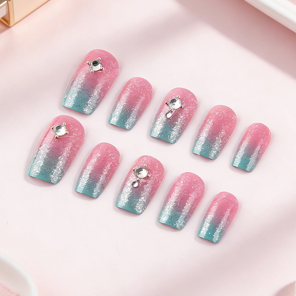 Ombre Glitter Press-On Nagelset Brehn