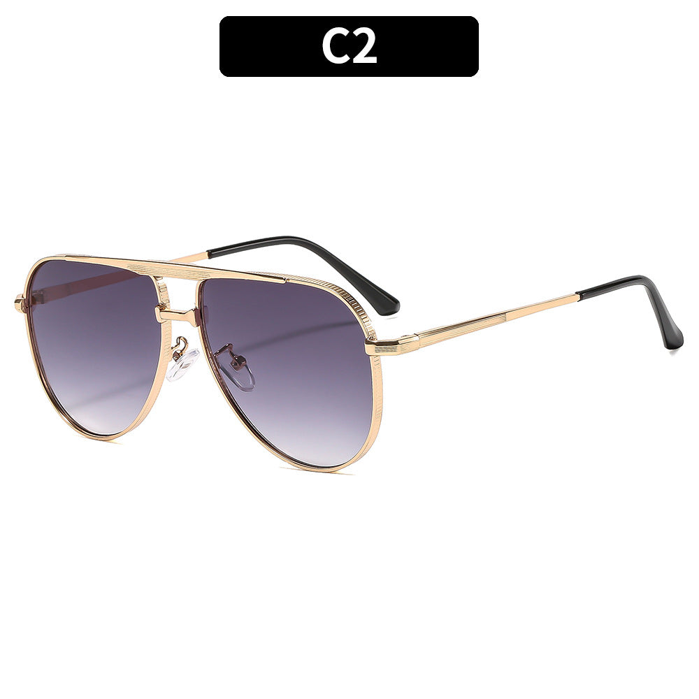 Damen modische Aviator-Sonnenbrille mit elegantem Metallrahmen und UV400-Schutz Brehn