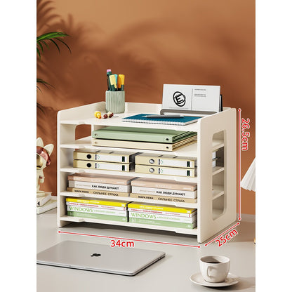 Desktop Mehrstufiges Papier- und Dokumentenorganizer-Regal mit Schlitztellern