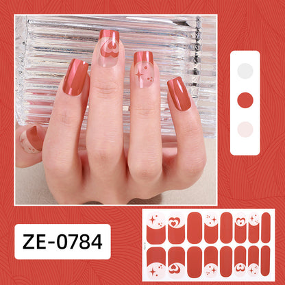 Elegante Glitter Akzent Nagel Wraps
