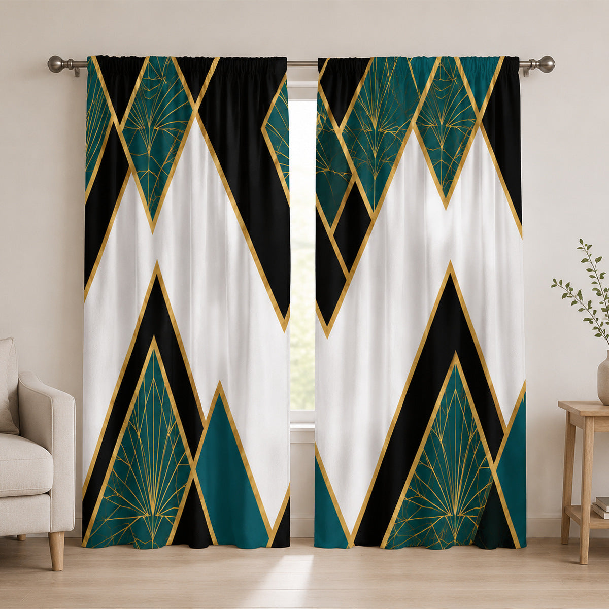 Glasmalerei Inspirierte Dekorative Fenster Vorhänge