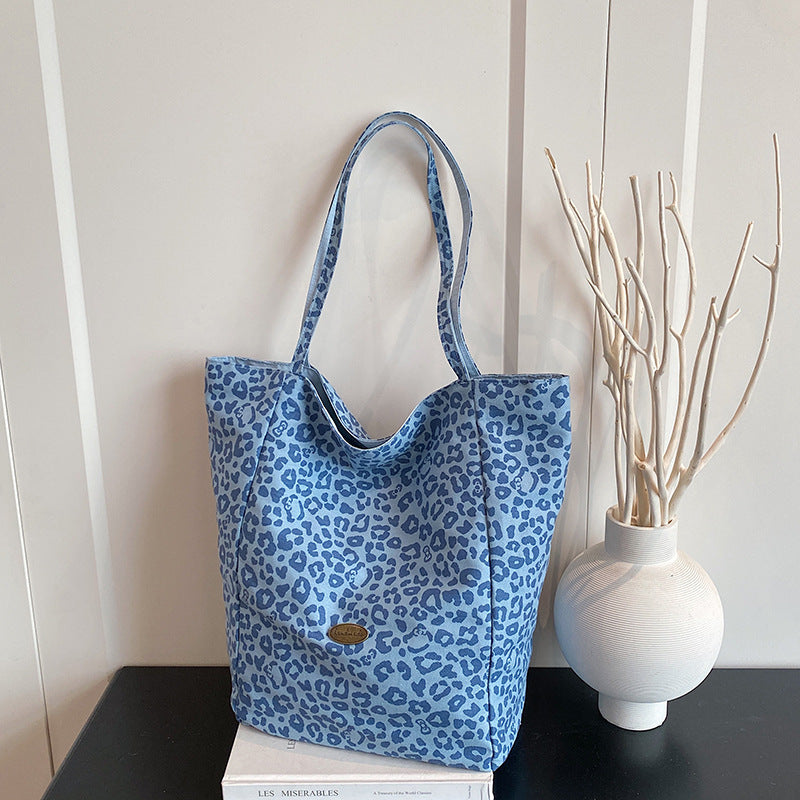 WoStylish Wendbare Leopardenmuster Einkaufstasche Brehn