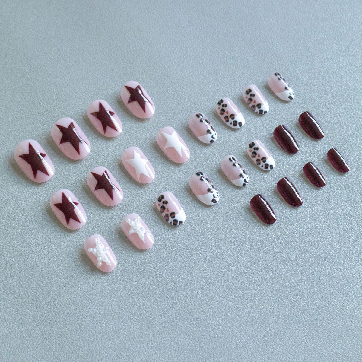 Künstlerisches Tierdruck Acryl Nagelkunst Set