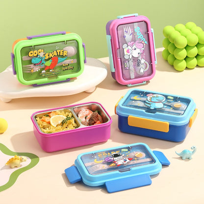 Cartoon-Themen Brotbox mit geteilten Fächern